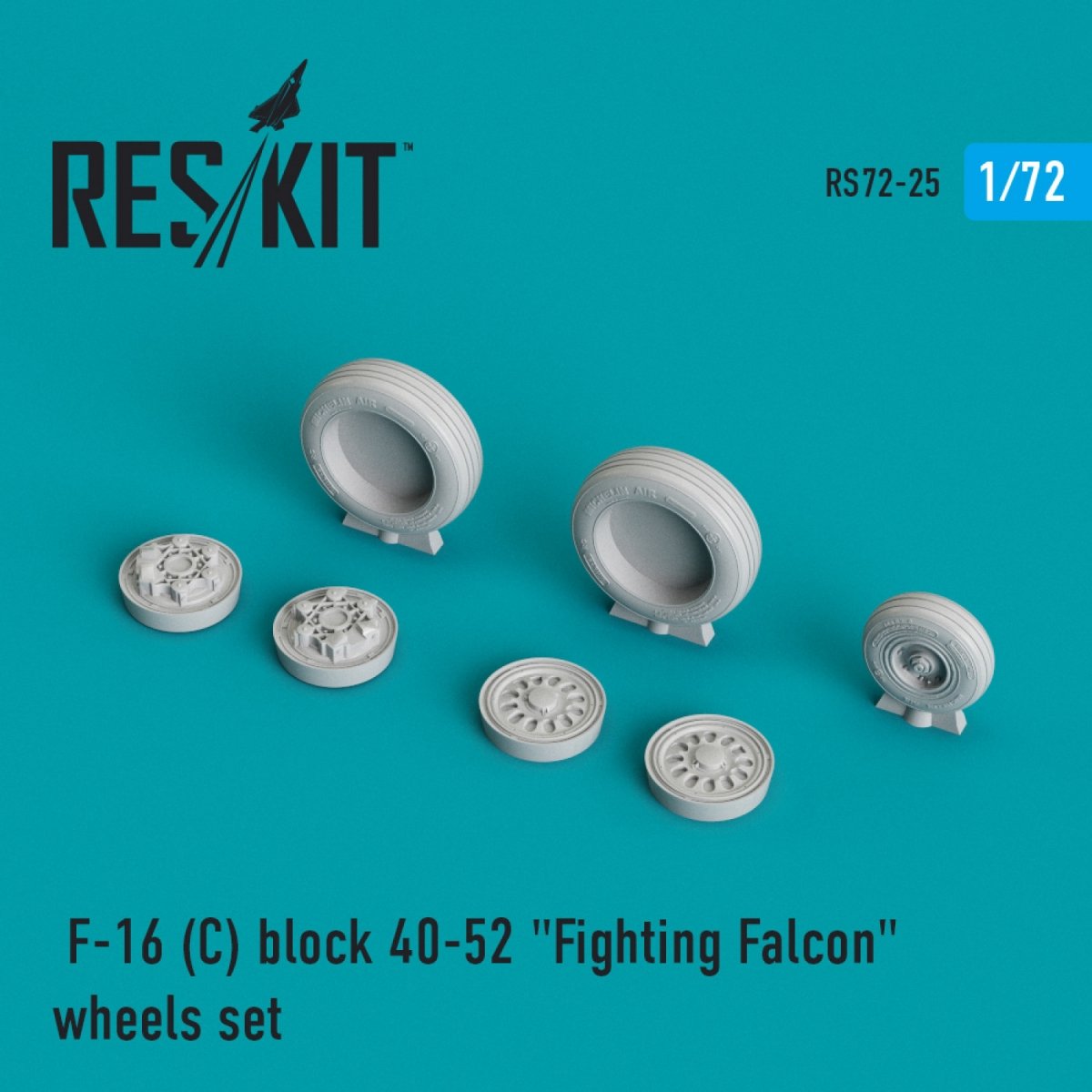RESKIT RS72-0025 F-16C BLOCK 40-52 « FIGHTING FALCON » JEU DE ROUES 1/72