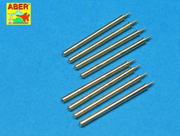 Aber A32109 Set of 8 turned cal .50 (12.7mm) US Browning M2 barrels for P-47 Thunderbolt (1/32)
