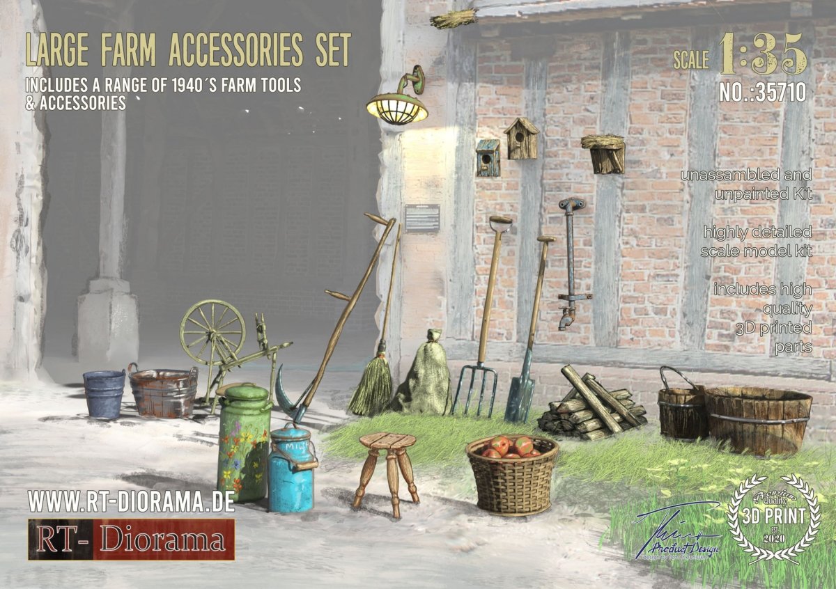 RT-Diorama 35710 Grand ensemble d&amp;#39;accessoires de ferme 1/35