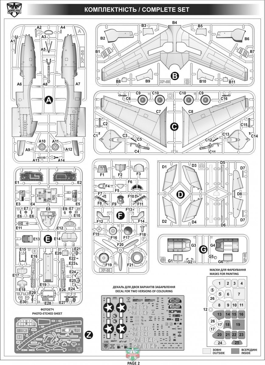 Modelsvit 4808 XP-55 Ascender (réédition) 1/48 – Bild 3