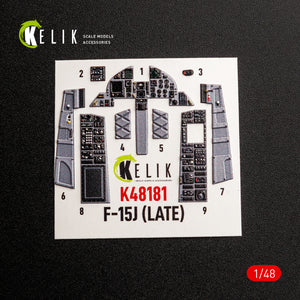 KELIK K48181 F-15.1 (Late) - interior 3D decals for Hasegawa kit 1/48 – image 2