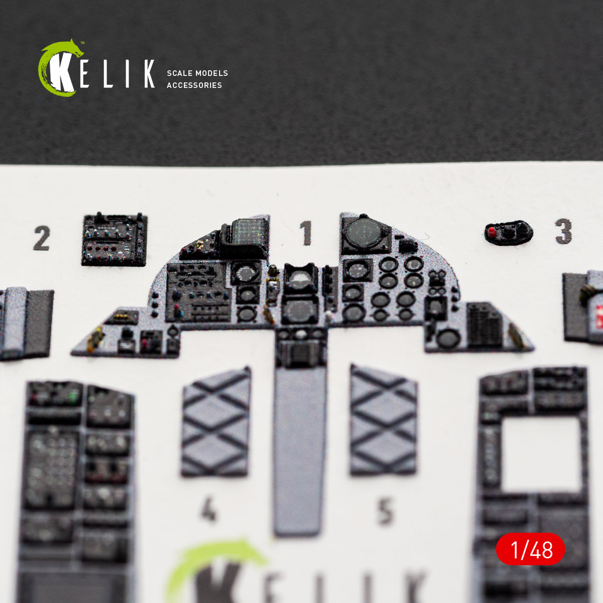 KELIK K48180 F-151 (Early) - interior 3D decals for Hasegawa kit 1/48 – Bild 3