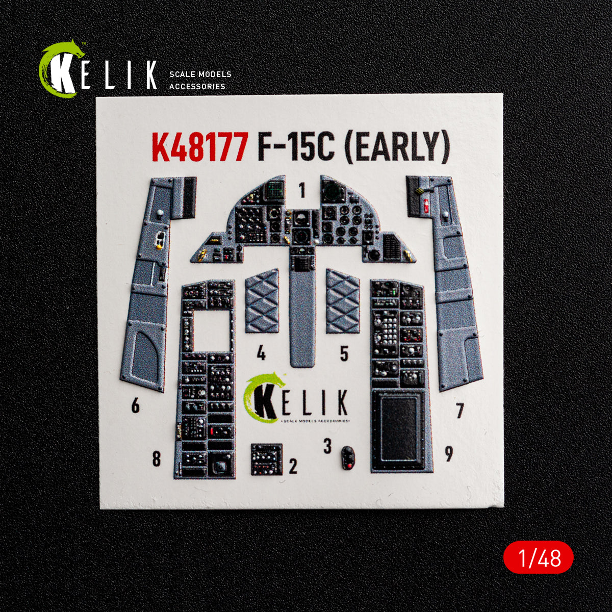 KELIK K48177 F-15C (Early) - interior 3D decals for Hasegawa kit 1/48 – imagen 8