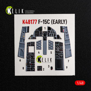 KELIK K48177 F-15C (Early) - interior 3D decals for Hasegawa kit 1/48 – imagen 8