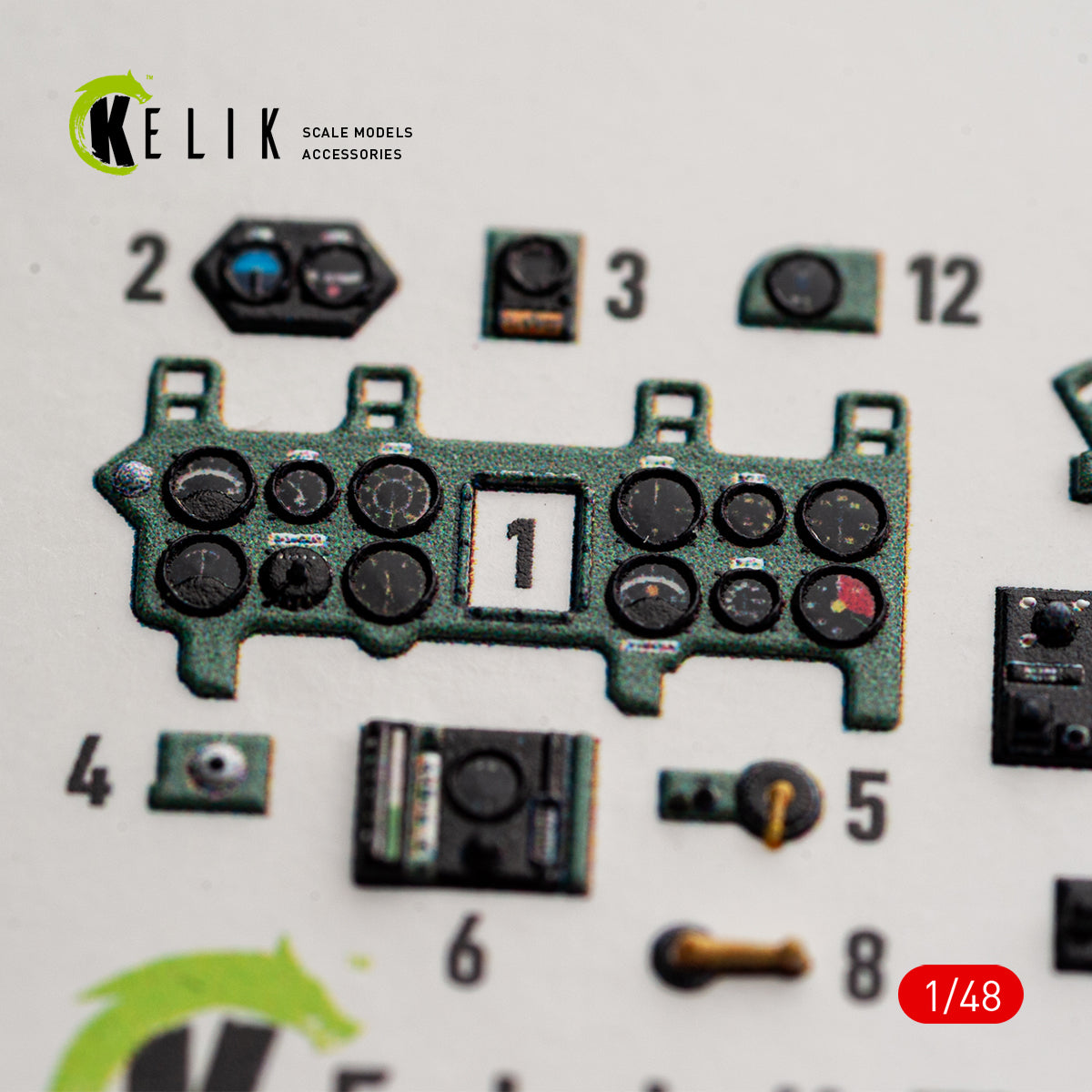 KELIK K48189 A6M2b Zero - interior 3D decals for Academy kit 1/48 – Bild 4
