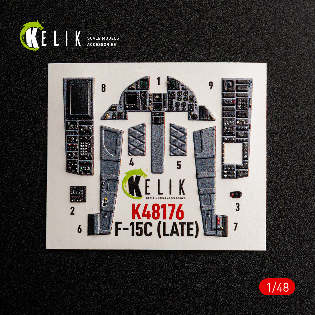 KELIK K48176 F-15C (Late) - interior 3D decals for Hasegawa kit 1/48 – immagine 7