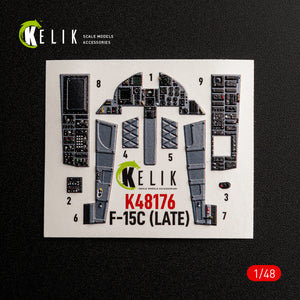 KELIK K48176 F-15C (Late) - interior 3D decals for Hasegawa kit 1/48 – immagine 7