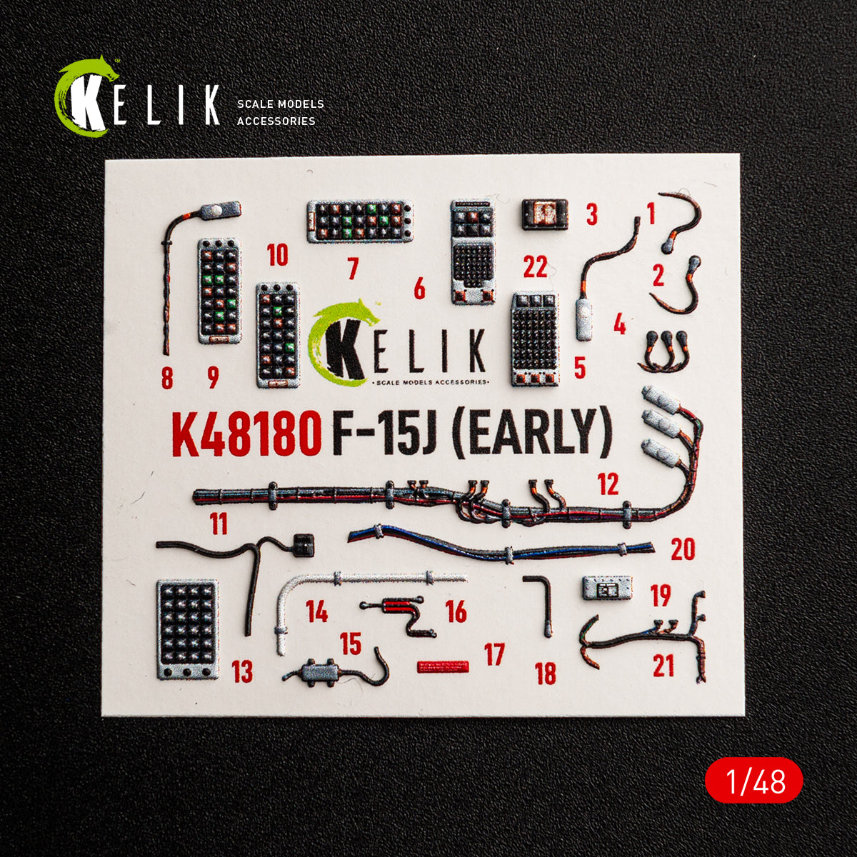 KELIK K48180 F-151 (Early) - interior 3D decals for Hasegawa kit 1/48 – Bild 9