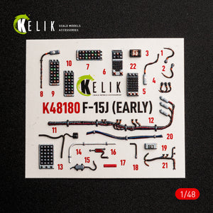 KELIK K48180 F-151 (Early) - interior 3D decals for Hasegawa kit 1/48 – Bild 9