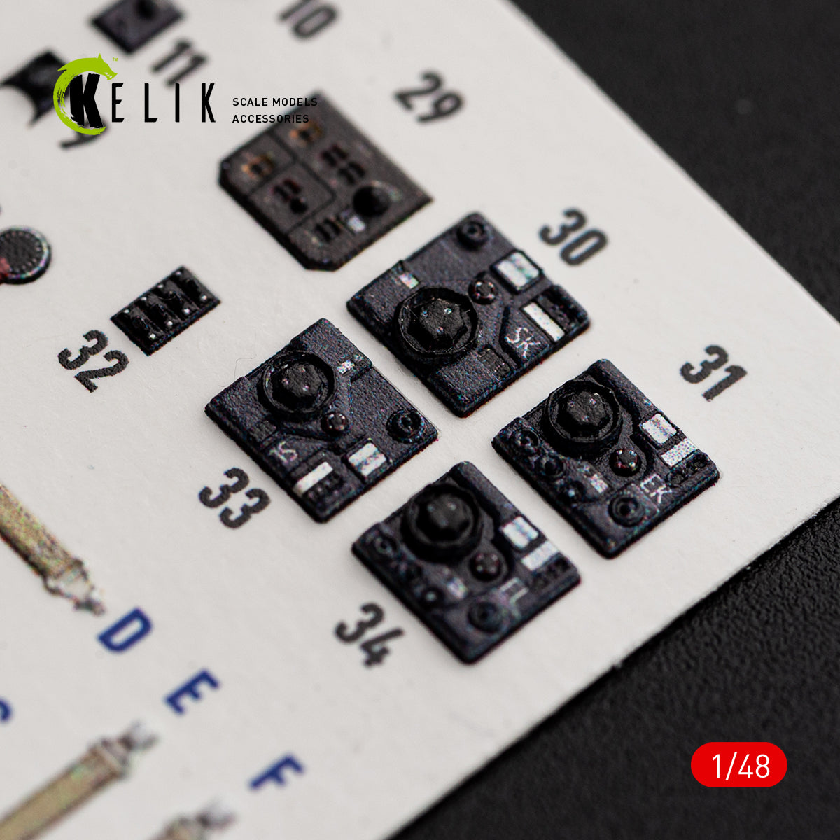 KELIK K48192 He-111 H-20 - interior 3D decals for ICM kit 1/48 – Bild 5