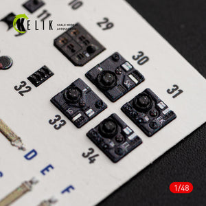 KELIK K48192 He-111 H-20 - interior 3D decals for ICM kit 1/48 – Bild 5