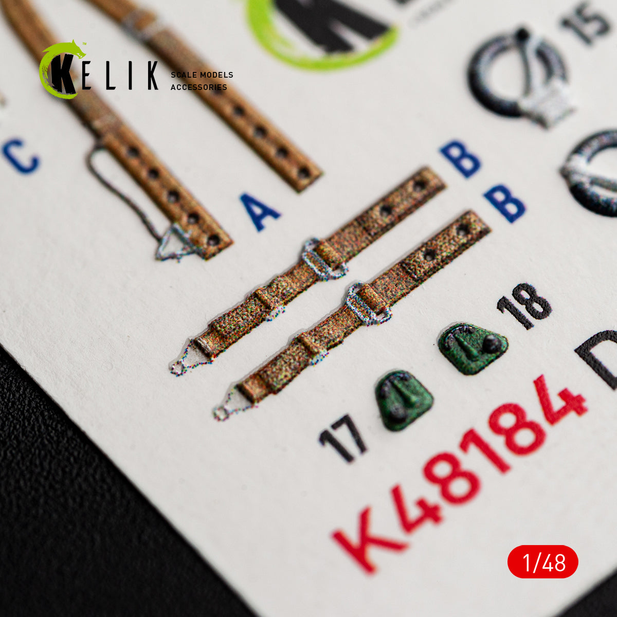 KELIK K48184 Defiant Fi - interior 3D decals for Trumpeter kit 1/48