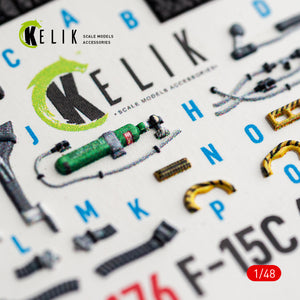 KELIK K48176 F-15C (Late) - interior 3D decals for Hasegawa kit 1/48 – immagine 12
