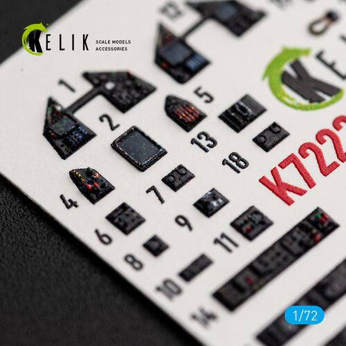 KELIK K72234 Mirage-20000 - interior 3D decals for DreamModel kit 1/72
