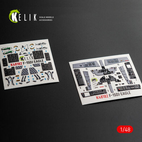 KELIK K48182 F-15D1 Eagle - interior 3D decals for Hasegawa kit (1/48)