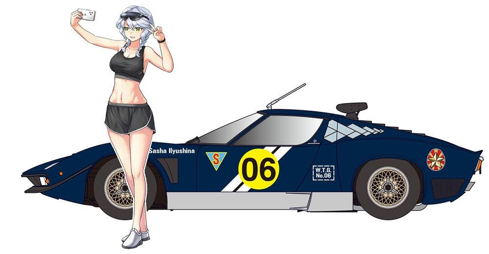 Hasegawa SP556 Wild Egg Girls Lamborghini Jota SVR &amp;quot;Sasha Ilyushina&amp;quot; avec figurine 1/24 – image 6