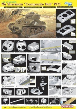 Dragon 6441 M4 Sherman « Coque composite » PTO (1/35)
