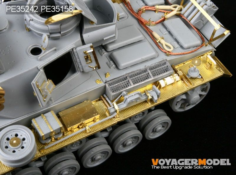 Voyager modèle PE35242 seconde guerre mondiale allemand Pz.Kpfw.III Ausf.N spz.Abt 501 Afrika pour DRAGON 6431 1/35 – imagen 9