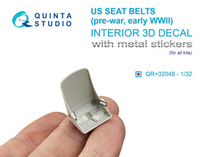 Quinta Studio QR+32048 Pre-war/early WWII US fighter seat belts (with metal buckles) (All kits) 1/32