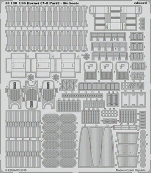Eduard 53130 USS Hornet CV-8 partie 3 - canots de sauvetage MERIT 1/200