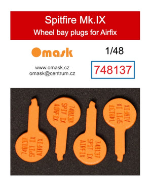 Omask 748137 Spitfire Mk.IX wheel bay plugs (for Airfix) EVA foam plugs 1/48