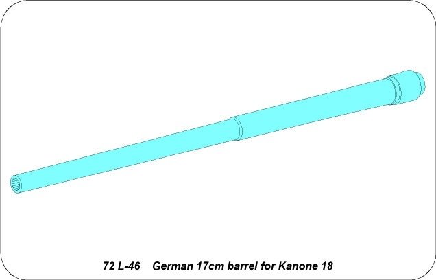 Aber 72L-46 German 17cm barrel for Kanone 18 1/72 – image 3