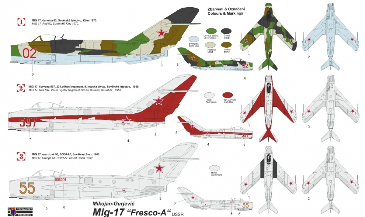 Kovozavody Prostejov KPM4823 MiG-17 « Fresco-A » URSS 1/48 – immagine 2