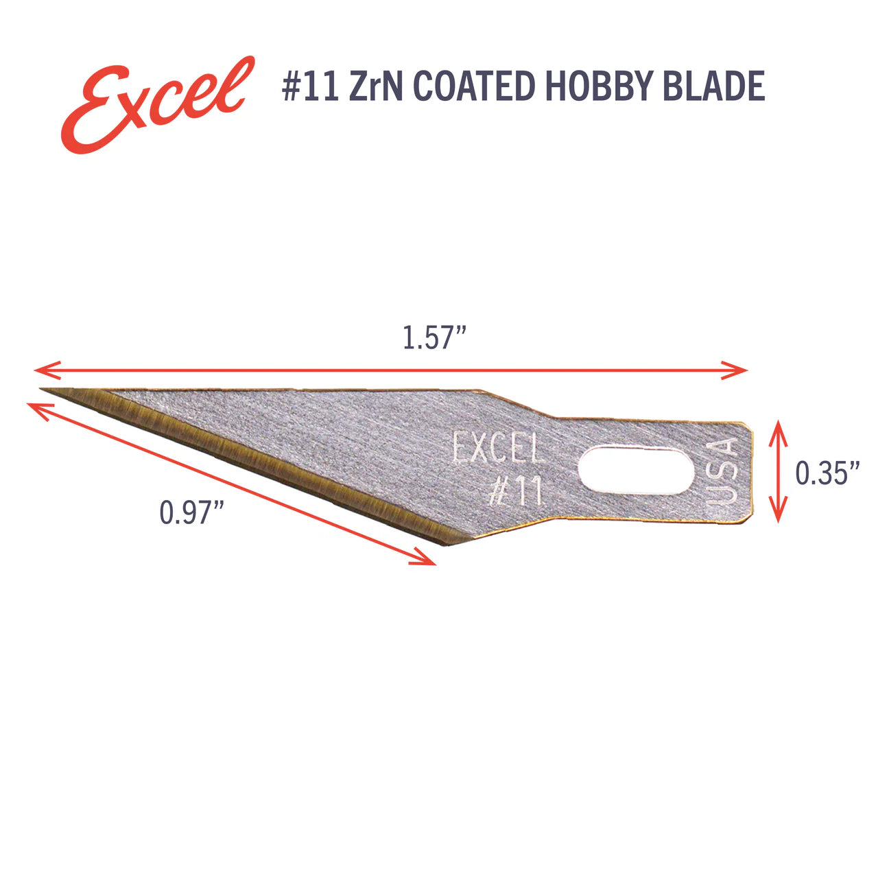 Excel Hobby Tools 20811 No.11 Zirconium Nitride Coated Blade (5 pcs) – image 5