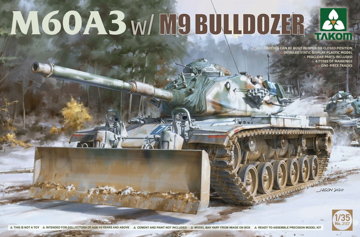Takom 2137 M60A3 avec bulldozer M9 1/35