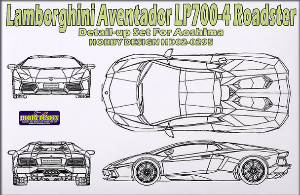 Kit de détails Hobby Design HD02-0295 Lamborghini Aventador LP700-4 Roadster pour Aoshima 1/24