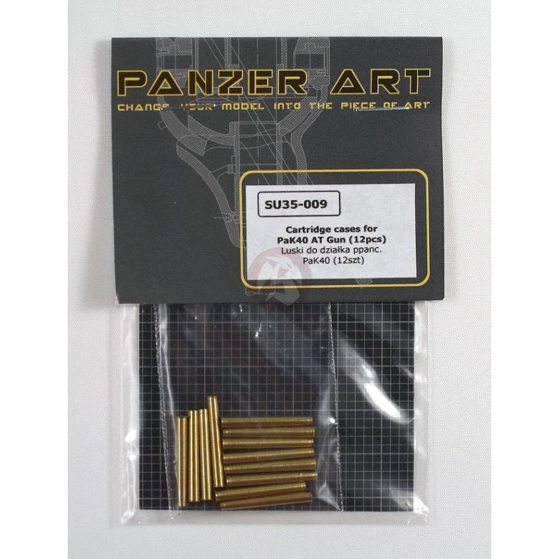 Étuis de cartouches Panzer Art SU35-009 pour canon antichar PaK40 (12 pièces) 1/35