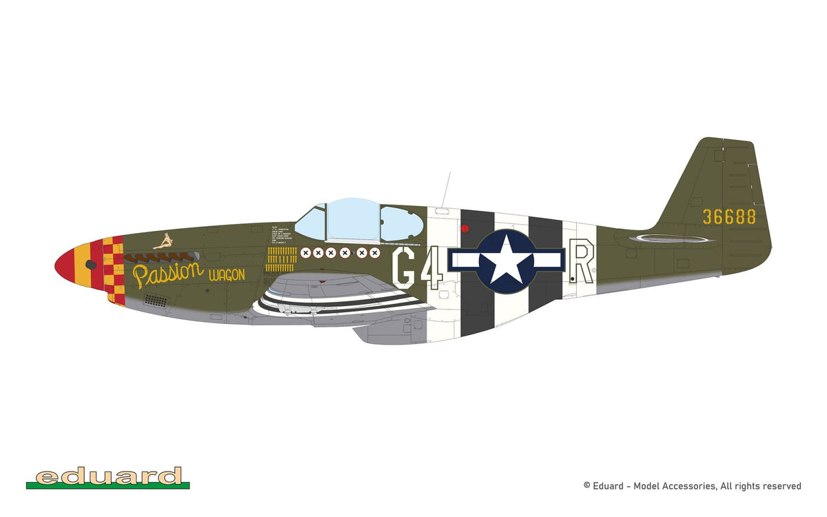 Eduard 932011 Nortn American P-51 B Mustang Royal Hybrid Edition 1/32 – image 12