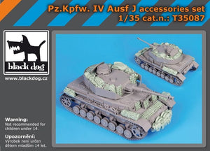 Black Dog T35087 Pz Kpfw IV Ausf J ensemble d&amp;#39;accessoires 1/35