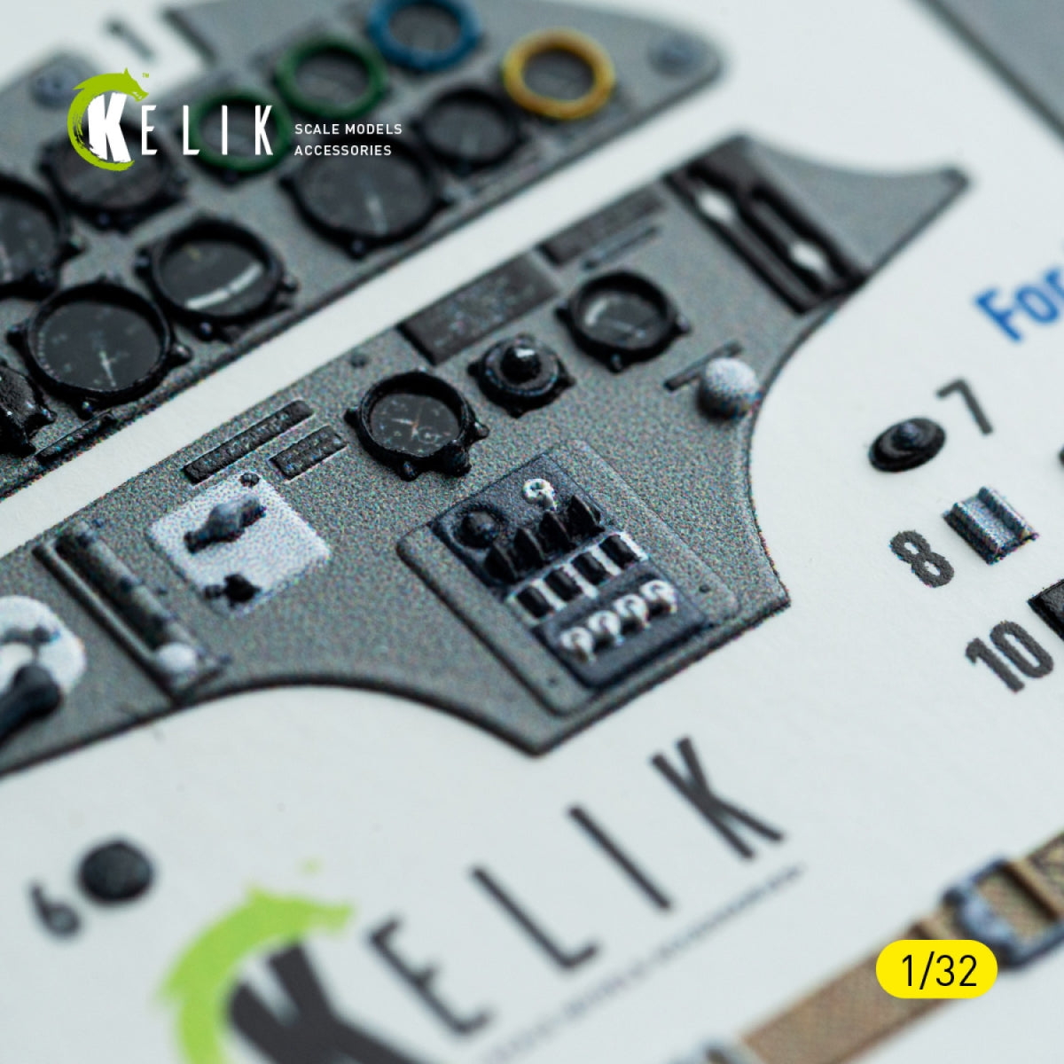 Kelik K32046 Hs-123A-1 - interior 3D decals for ICM kit 1/32