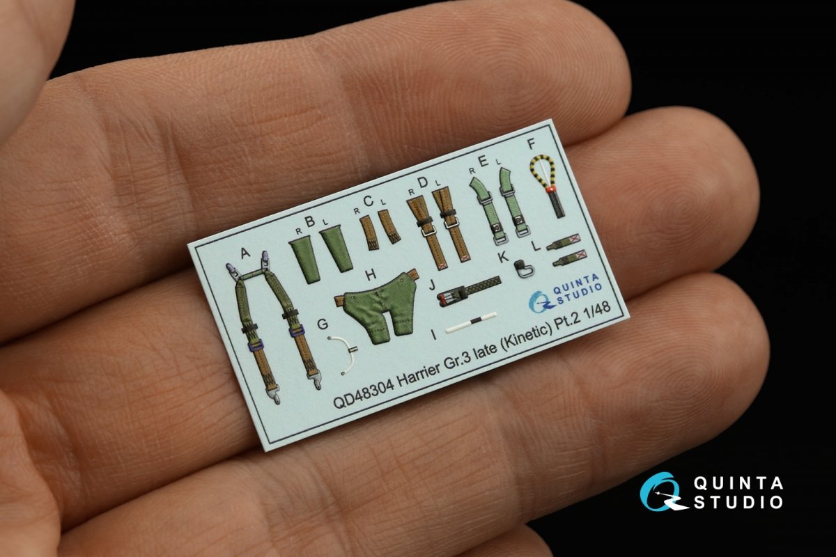 Quinta Studio QD48304 Harrier Gr.3 tardif Intérieur imprimé en 3D et coloré sur papier décalcomanie (Kinetic) 1/48 – image 7