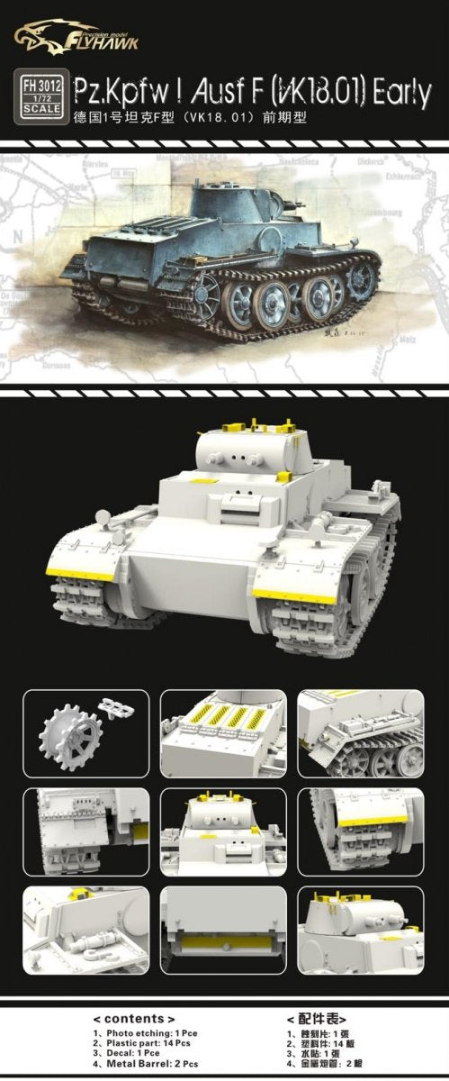 Flyhawk FH3012 Pz. Kpfw I Ausf F (VK.18.01) Début 1/72 – Bild 2