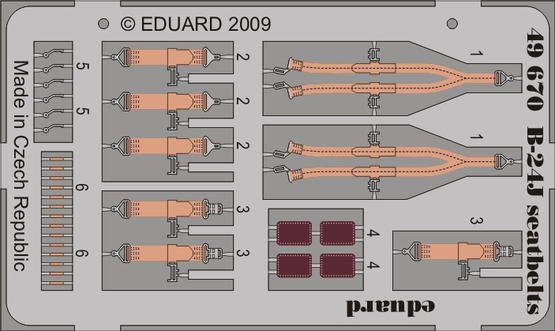 Ceintures de sécurité Eduard 49670 B-24J 1/48 (Revell)