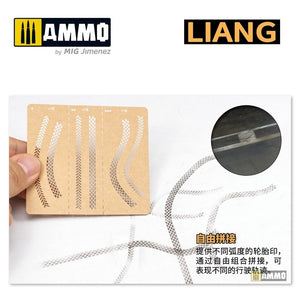 Pochoirs pour aérographe Liang 0010 Effets de traces de pneus A – image 4