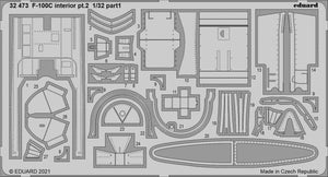Eduard 32473 F-100C intérieur pt.2 TRUMPETER 1/32