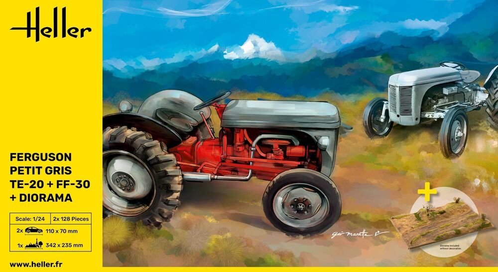 Heller 50326 Ferguson Petit Gris TE-20 + FF-30 + Diorama 1/24 – image 2
