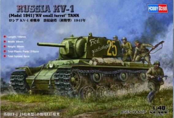 Hobby Boss 84810 KV-1 russe (modèle 1941) petite tourelle KV (1/48)