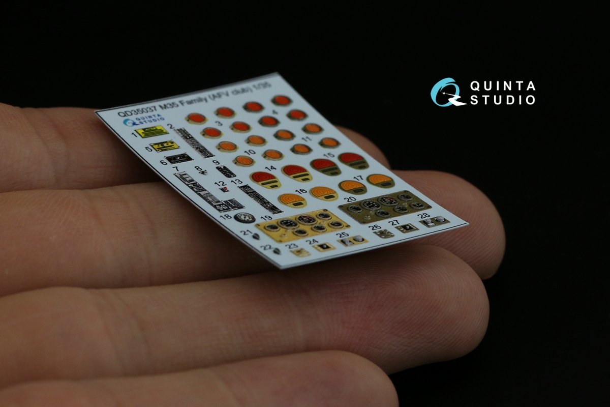 Quinta Studio QD35037 M35 Family 3D-Printed &amp;amp; colored Interior on decal paper (AFV club) 1/35 – image 8