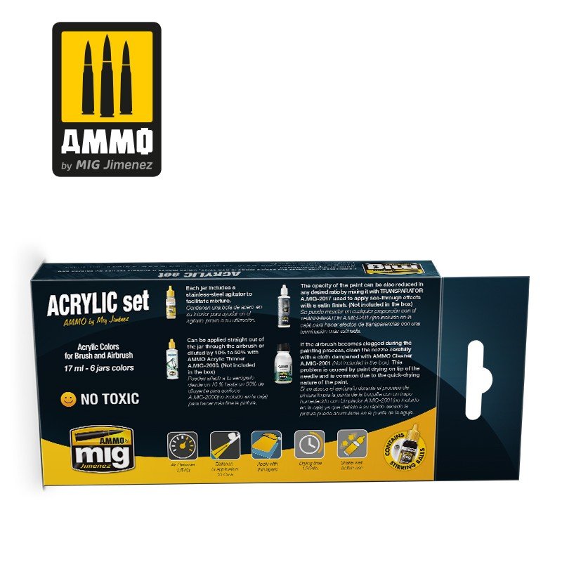 Munitions de Mig Jimenez 7253 AH64 Apache Set 6x17ml – image 2