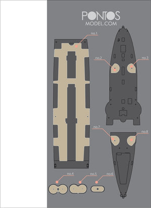 Pontos 35031WD1 SMS Emden/Dresde Coffret de pont en bois (1/350)