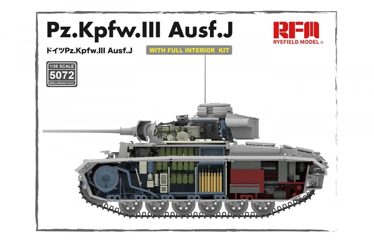 Rye Field Modèle 5072 Pz.Kpfw.III Ausf.J INTÉRIEUR COMPLET 1/35 – image 6