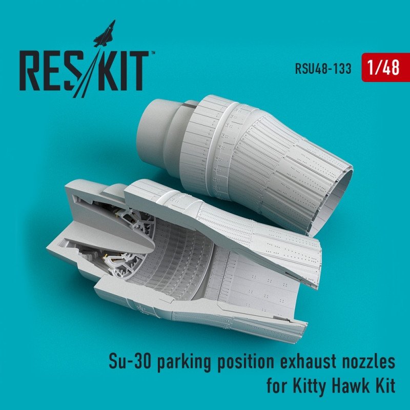 RESKIT RSU48-0133 Buses d&amp;#39;échappement de position de stationnement Su-30 pour maquette Kitty Hawk 1/48