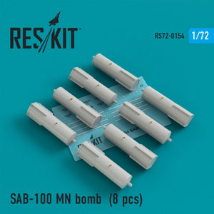 RESKIT RS72-0154 SAB-100 MN BOMBES (8 PIÈCES) 1/72