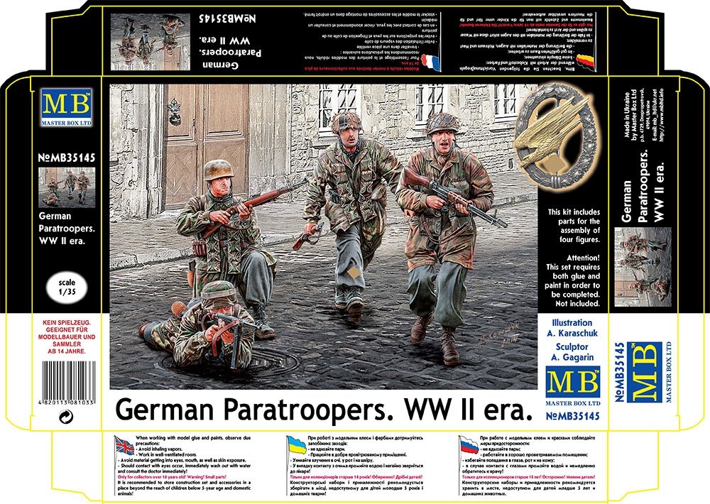 Master Box 35145 Parachutistes allemands. Seconde Guerre mondiale