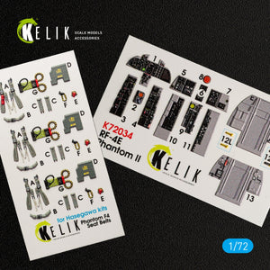 Décalcomanies 3D intérieures KELIK K72034 RF-4E « PHANTOM II » pour maquette Hasegawa au 1/72 – image 4