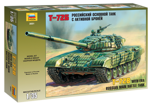 Zvezda 3551 T-72B CHAR RUSSE AVEC BLINDAGE ACTIF (1/35)